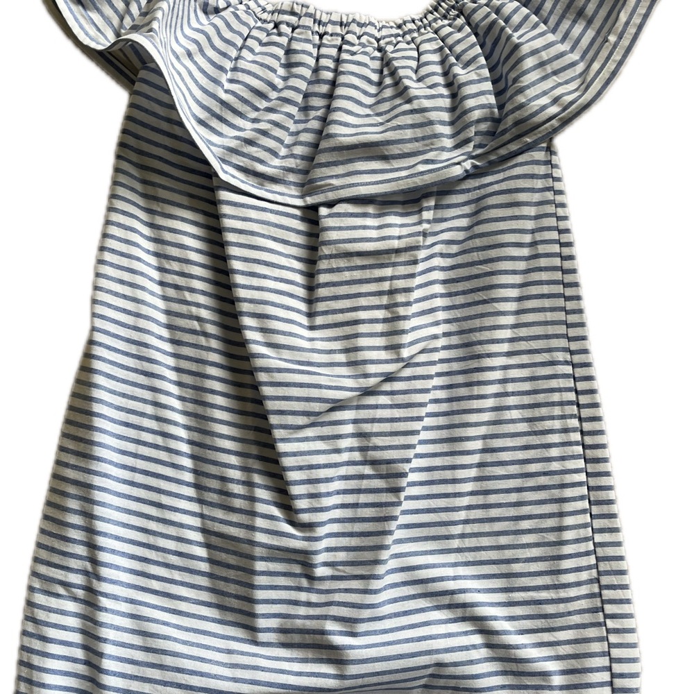 Line & Dot Blue and White Striped Dress